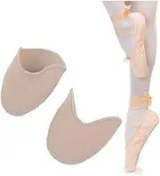 Ballet Dance Pointe Shoe Socks Pad, Toe Pouches Pad, Knitted Fabric Toe Cap Cover Toe Wrapped Protector Cushion Women Anti-Slip Toe Half Socks, Relief Forefoot Pain for Point Shoes Ballet Slipper
