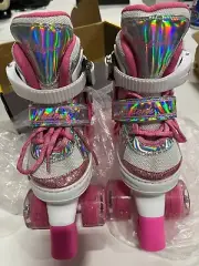 Nattork Roller Skates 4 Sizes Adjustable for Kids with All Light up Wheels