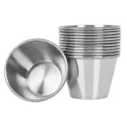 (144 Pack) 2.5 oz Stainless Steel Sauce Cups, Condiment Cups / Ramekins
