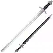 Cold Steel Viking Sword, Leather Wood Scabbard, 30-1/4" Carbon Steel - 88VS