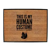 This Is My Human Costume Squirrel - Funny Novelty Doormat Man Cave Floor mat