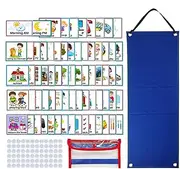 70 Pieces Visual Schedule For Kids,Daily Schedule Pocket Chart Cards Visual Wall Planner Chore Chart For Kids Daily Tod dlers Behavior Schedule Chart Routine Cards Waterproof For Kids Classroom School