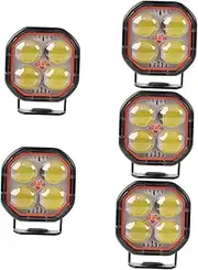 iplusmile 5pcs Car Work Light Head Lamp Motorbike Head Light for Car Motor Bikes Motor Scooter Motorcycle Flood Lights for Trucks Vehicle Pod Lights LED Spotlight Auxiliary Light Alloy