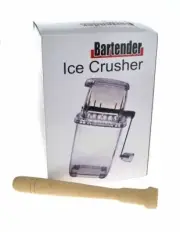 ICE CRUSHER + MUDDLER Crush Shaver Maker Smasher Slushie Blender Cocktail Manual