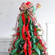 Christmas Tree Topper Bow Xmas Ornament Treetop Hanging Ornament Decoration