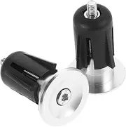 Amosfun 1 Pair Aluminum Alloy Mountain Bike Handlebar End Caps Easy Installation Handlebar Plugs for Bicycle Riding Accessories Handlebar Protection Cap