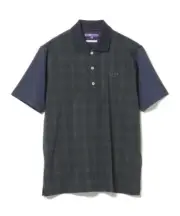 (ASK availability First) BEAMS Check pattern polo shirt New