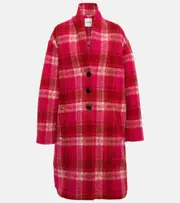 [Marant Etoile] Marant Etoile Gabriel checked flannel coat AU 8 pink