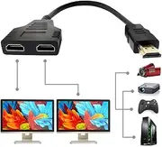 HDMI Cable Splitter 1 in 2 Out HDMI Adapter Cable HDMI Male to Dual HDMIHDMI Female 1 to 2 Way, Support Two TVs at The Same Time, Signal One In Two Out