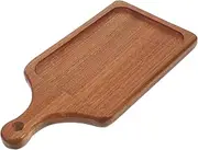 Cabilock Round Solid Wood Board Pizza Serving Tray Charcuterie Bread Snacks Storage Steak Board Natural Wood 30x15x2cm