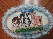 Cows, wall hanging, humorous, country, kitchen