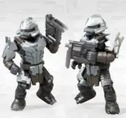 2x Mega Bloks Construx Bloks Halo Skiff Intercept Brute Warrior Figure NEW