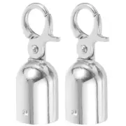 2pcs Rope End Cap With Hook Rope End Stopper Cord End Cap Guardrail Cord End Cap