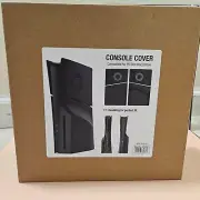 Console Cover Compatible for PS5 Slim Disc Edition in Black With Cooling Vents.
