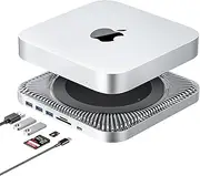 RayCue Mac Hub & Stand with SSD - Type-C, USB 3.0/2.0 Ports, Card Readers - Fits 2.5 Inch SSD, for Mac Studio, Mac Mini M1/M2