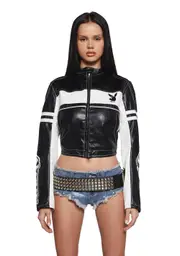 [Playboy by Dolls Kill] Rev Me Up Moto Jacket