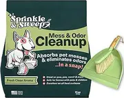 Pet Accident Cleanup for all Hard Surface - Non Toxic Quick Pet Mess Cleaner & Odor Remover for Urine, Poop, Vomit, Diarrhea & Potty Training, Hair Balls (1Bag + Sweeper Kit)