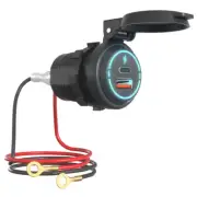 Type-C Dual USB Port Car Charger Cigarette Lighter Socket Charging Power Outlet