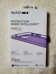 Tech21 Evo Check Case for Moto Z Droid - HopeLine Purple