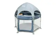 Vee Bee Koop Kids Childrens Indoor Outdoor Play Yard w Carry Bag And Canopy