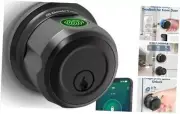 Fingerprint Door Lock,Keyless Entry Door Lock,Deadbolt Round Brushed Black