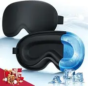 3D Cooling Sleep Eye Mask with 3D Cooling Gel & 100% Light Blocking, Ice Pack for Eyes with No Pressure for Men & Women Side Sleepers, Lash Protector Sleep Mask for Puffiness, Dry Eyes, Stress Relief
