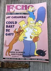 Echo Magazine - - Gay Bart? - Simpson on the Cover - Article Inside - 1997
