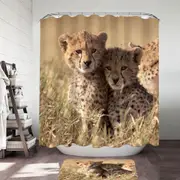 Adorable Wild Cheetah Cubs Shower Curtain