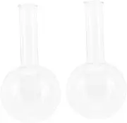 CHILDWEET Large Round Bottom Flask Boiling Flask for Science Glass Experiment Lab Glassware