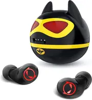 Wireless Earbuds Bluetooth Earphones with Mic Touch Control Batman Design