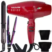 BaBylissPro Rapido Hair Dryer + Prima3000 1¼ Flat Iron + Prima2000 3/4 Flat Iron