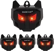 MAGIC CAT Solar Animal Repellent, Wild Animal Predator Red Eyes LED Blinking Lights, Waterproof Nocturnal Animal Repeller to Keep Skunk, Deer, Coyote, Raccoon Away from Garden Yard Farm Chicken Coop