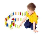 Viga Toys -Wooden Domino Run Set (116 pieces)