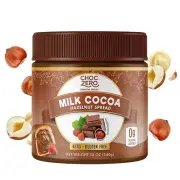 ChocZero Keto Milk Chocolate Hazelnut Spread Keto Friendly No Sugar Added 1 Jar