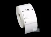 10,000- 51mm x 51mm Gloss white Polypropylene labels, 1k per roll. Perm Adhesive