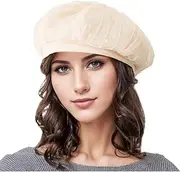 [AICHUAN] Women’s Lace Beret French Style Vintage Summer Spring Octagonal Cap Hats for Ladys