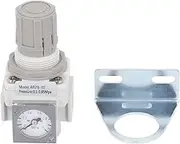 Air Compressor Pressure Regulator with Bracket and Meter, 1/4 Control Valve, Precise and Stable, Compatible with Compressor and Pneumatic Tool, 14.5‑123.3PSI