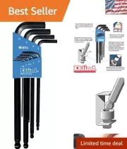 9-Piece Metric Allen Wrench Set with Ball-Hex Keys - Rust Resistant Quality