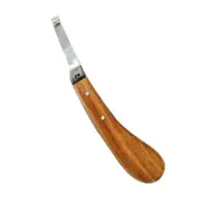 Horse Farrier Tool Hoof Knife Narrow Blade Knife Sharp Edge Polished Wooden Grip