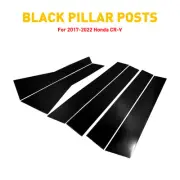 6PCS/Set Door Window Pillar Post Protector Cover For 2017-22 Honda CR-V Black K