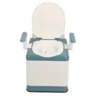 Portable Toilet Odor Proof Foldable Bedside Commode Chair With Armrests For IDS