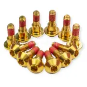 12x Yamaha ZT660Z Tenere Gold Titanium Front Disc Rotor Bolts With Thread-lock
