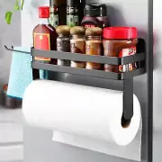 Magnetic Spice Rack For Refrigerator Paper Towel Holder With Shelf Hanging