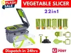 Premium Fruit Vegetable Slicer Nicer Dicer Plus Food Chopper Cutter Peeler 22in1