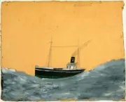 Ship Amid Tall Waves : Alfred Wallis : 1928 : Art Print Primitivism