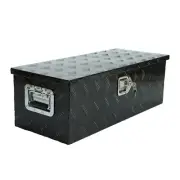 30"X13"X10" BLACK ALUMINUM PICKUP TRUCK TRUNK BED TOOL BOX TRAILER STORAGE+LOCK