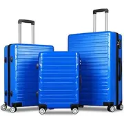 [ALFORDSON] 3PCs Hardside Luggage Set 20" 24" and 28" Blue Color, Hardshell Suitcases Setting with TSA Lock & Wheel Spinners, Carry-on & Checked Baggages 3-Piece Pack