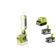 Ryobi R18ALP-0 Flashlight Battery 18V ONE+18 LEDs 900Lumens 6m 5700K Kit 2x4.0Ah