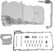 302-2 LS Oil Pan Kit Fits for LS1 LS2 LS3 LS6 5.7L 5.3L 6.5L Engine Chevy Camaro Nova Pontiac Ventura Oldsmobile Omega GM F-body G-body Aluminum Swap Retrofit Oil Pan Kit