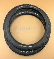 20" X 2.125" OLD SCHOOL BMX MOTOCROSS-GRIP TIRES VINTAGE SCHWINN SCRAMBLER BIKE.